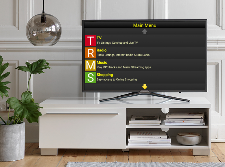 TV Box being used on a TV