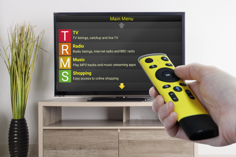 TV Box being used on a TV
