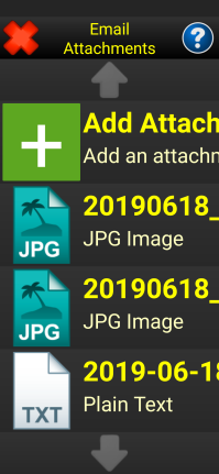 Add multiple attachments menu