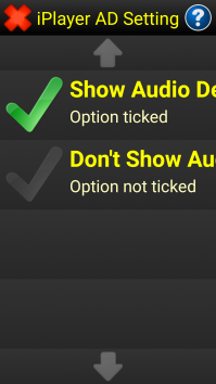 Image of iPlayer Audio Description settings