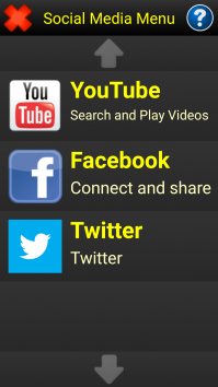 Image of the social media menu