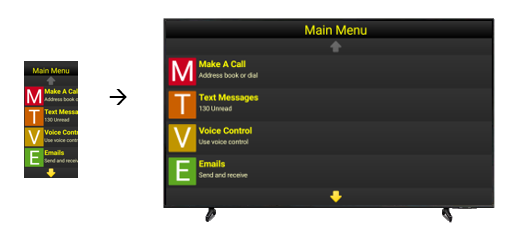 Image of a phone or tablet mirroring it's screen to a large TV