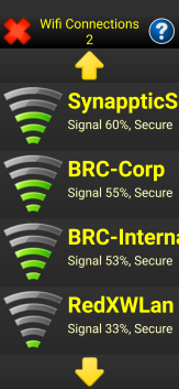 Image of the simplified Wifi menu