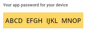 Image of an example password