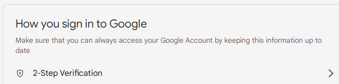 Google Account 2-Step Verification