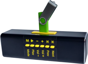 Synapptic USB Memory Stick V1 Player Yellow/Black - Angled view 1