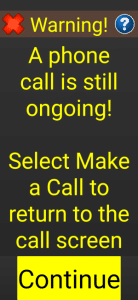 Synapptic Call Screen Warning
