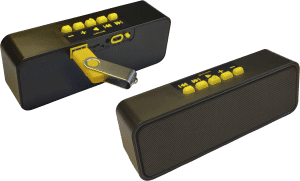 Synapptic USB Playback Speaker V2 - Image of front and back