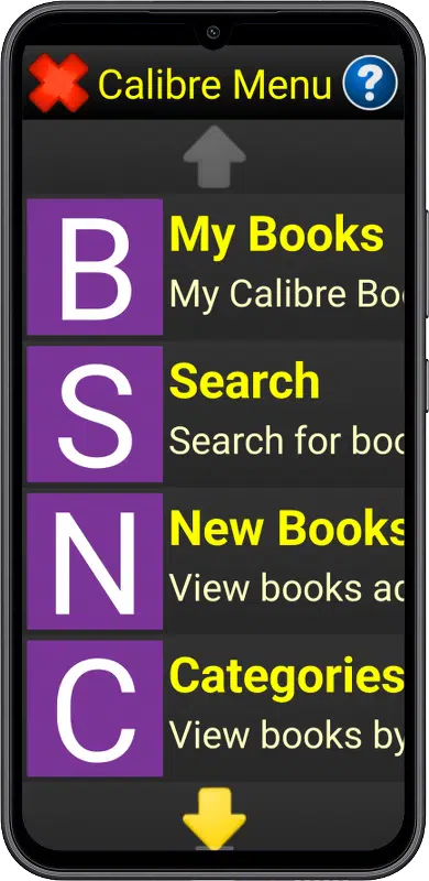 Calibre menu