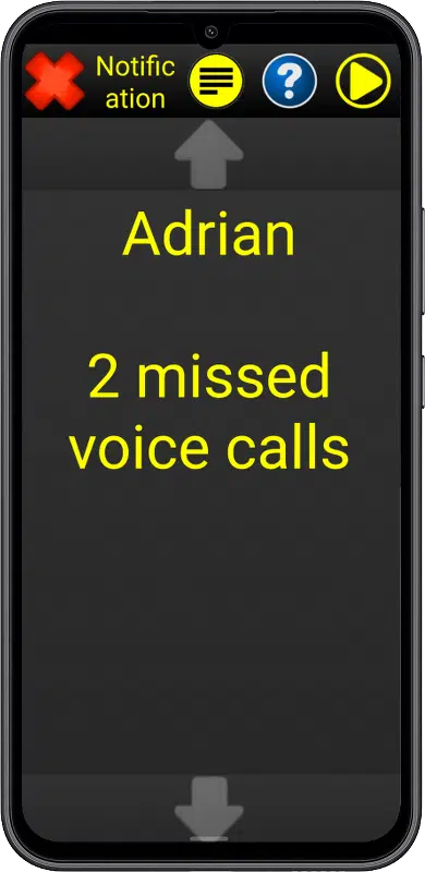Notification - missed calls