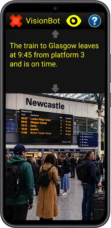 VisionBot at the train station