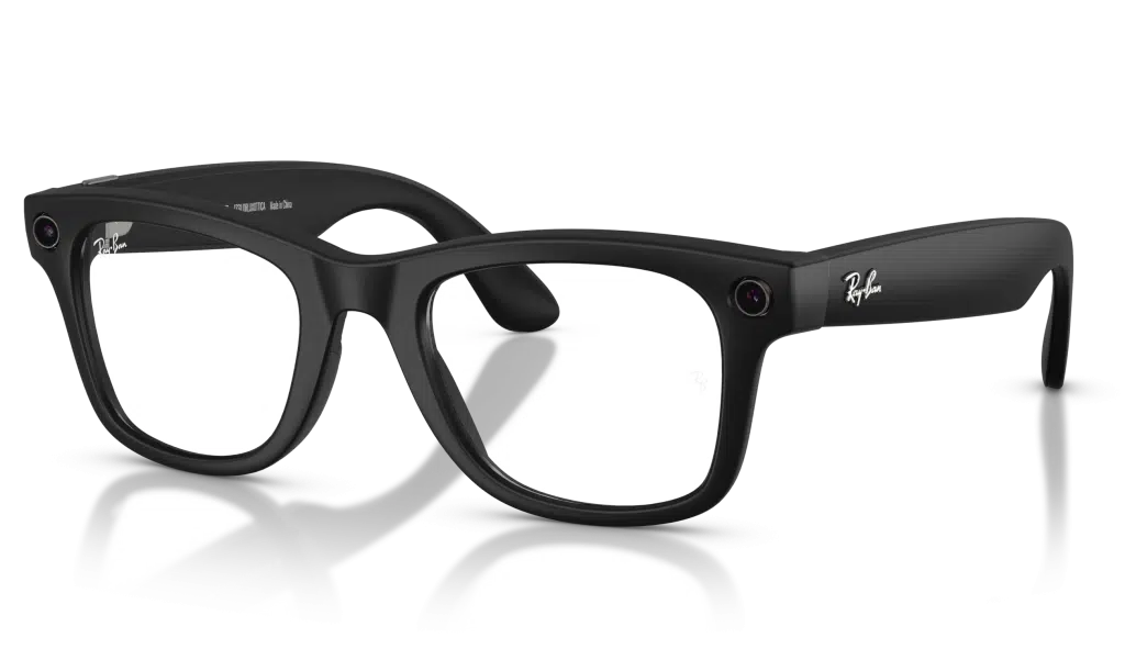 Ray-Ban Meta Glasses with matte black frame and transition lenses